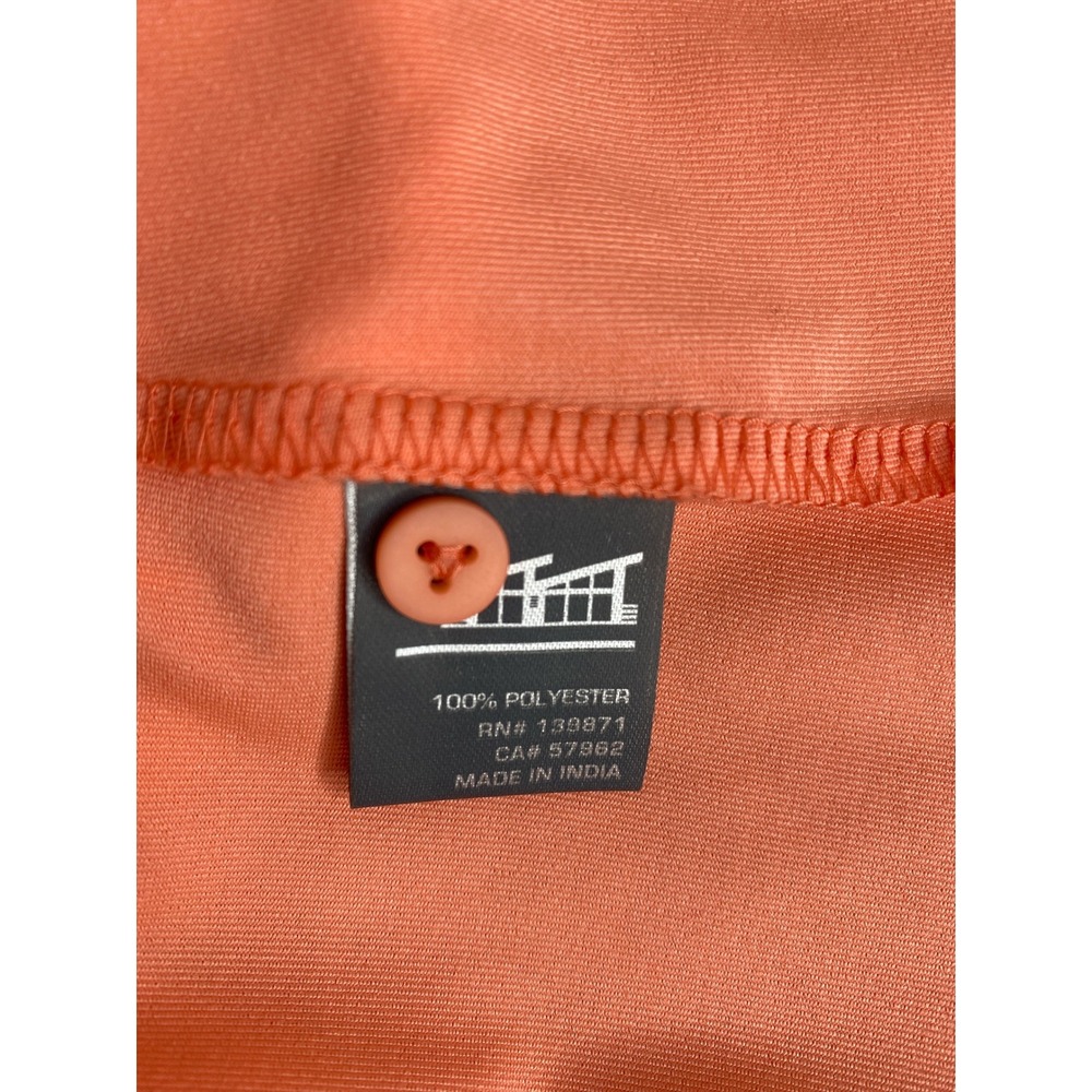 Haus of Grey‎ Heather Grey 1/2 Button Up Peach Golf Polo Sz M - Picture 4 of 4